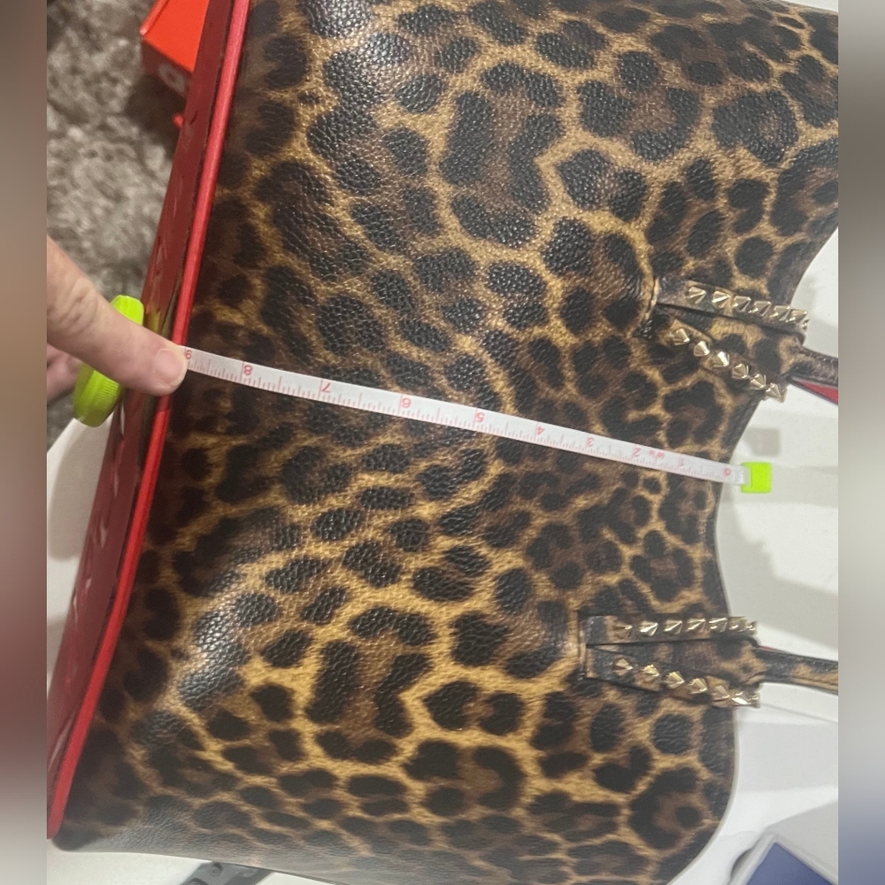 Christian Louboutin Cabata Small Leopard-Print Tote Bag With Pouch  Dustbag - Picture 9 of 16